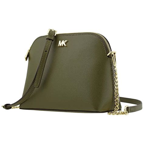 michael kors large crossgrain leather dome crossbody bag